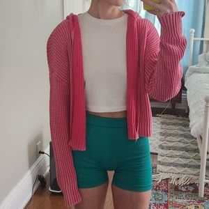 Pink Aerie Zip Up Sweater sweatshirt